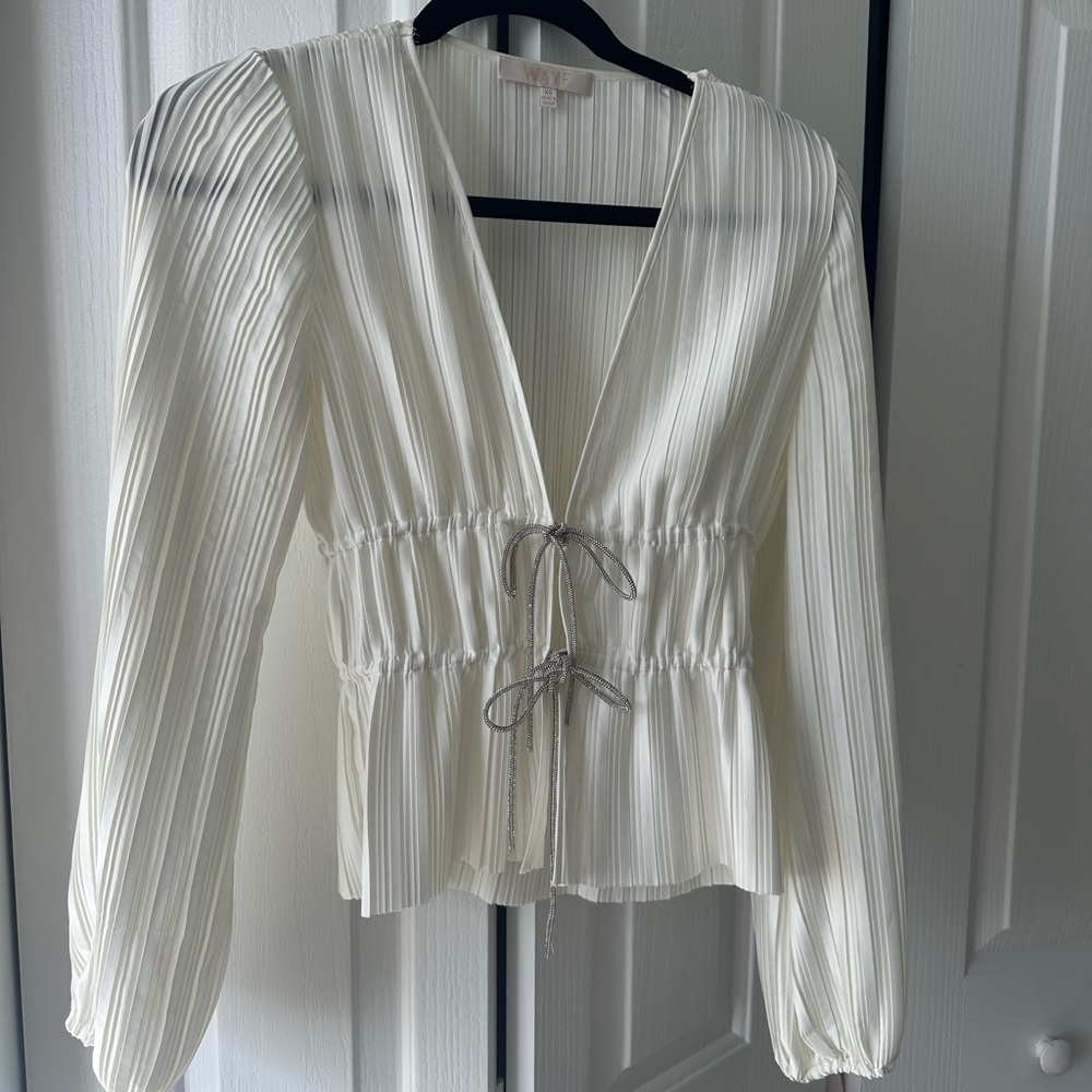 Wayf Tie Front Blouse